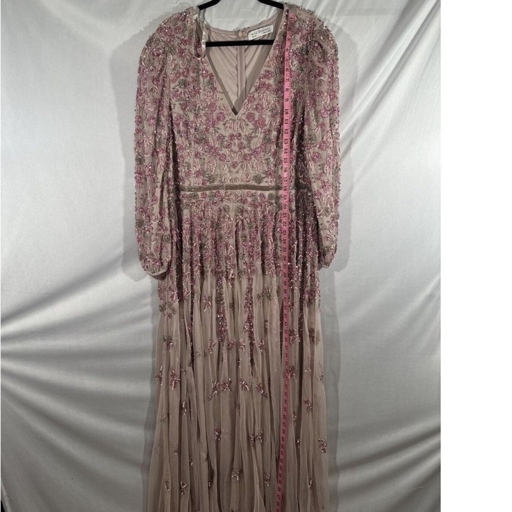 Mac Duggal Elegant Pink and Cream Embellished Gown